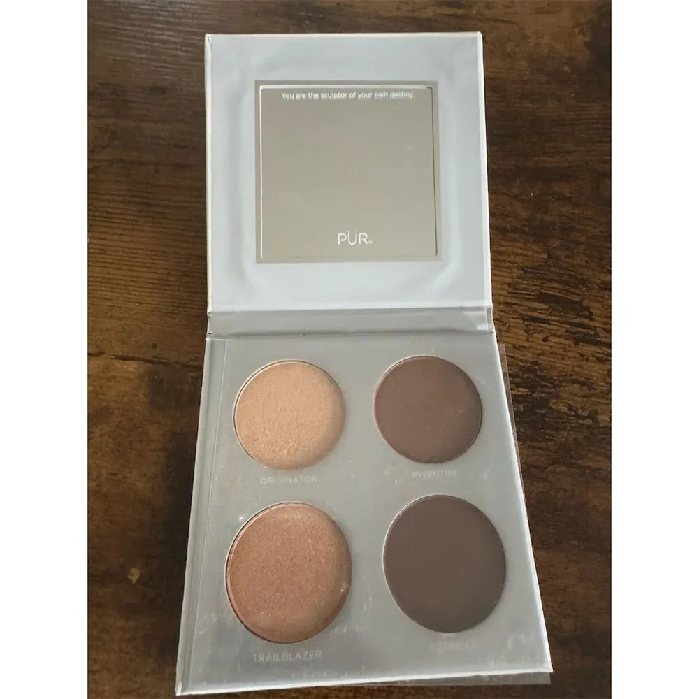 PUR Sculptor Highlight & Contour Palette 4 Shades Vegan Blendable